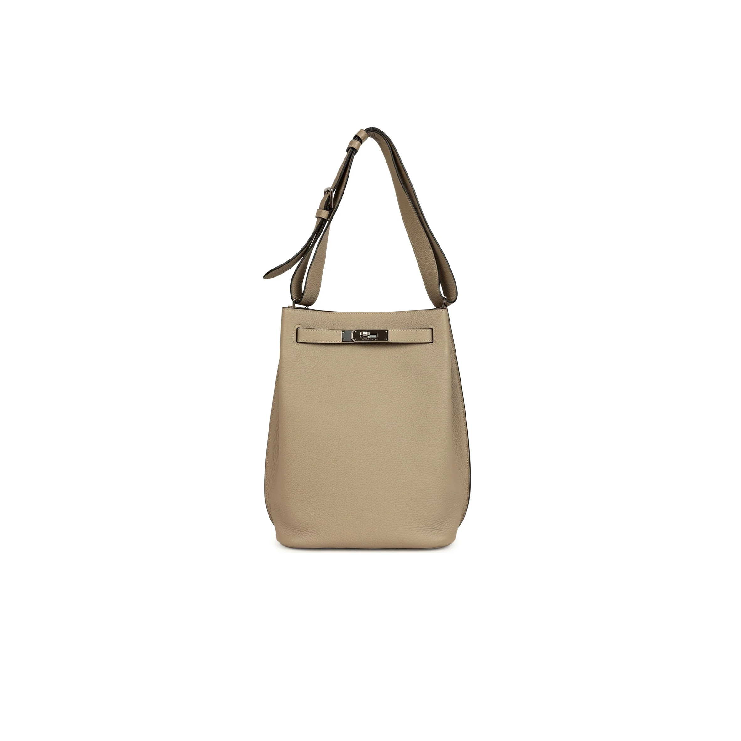 HERMES MASTER SO KELLY 22 GRIS TOURTERELLE TOGO PALLADIUM HARDWARE (30*22*9cm)